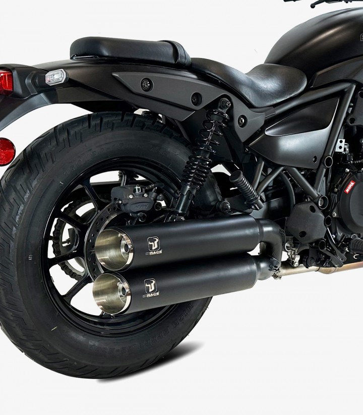 IXRACE NK7046SB MKC Black Exhaust for Kawasaki Eliminator 500 (24-25)