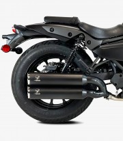 IXRACE NK7046SB MKC Black Exhaust for Kawasaki Eliminator 500 (24-25)