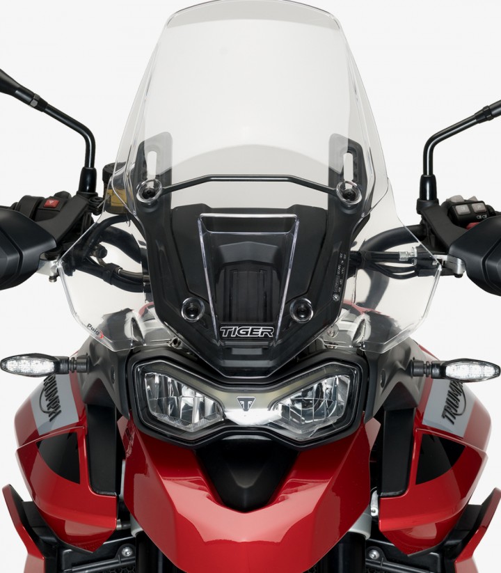 Puig Transparent Upper Deflectors 22330W for Triumph Tiger 900, 850 Sport (20-25)