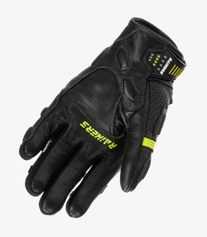 Guantes de verano unisex Road de Rainers en color negro y fluor ROADF
