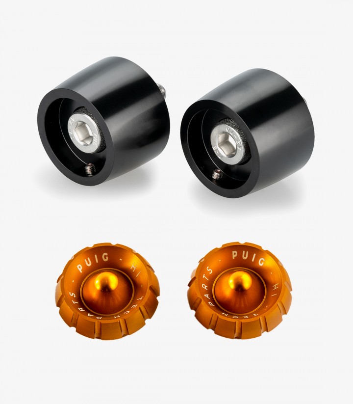 Puig Lenkerendgewichte Thruster 22096N+9420T in Orange für BMW S1000RR (25-26), Yamaha MT-09 (24-26)
