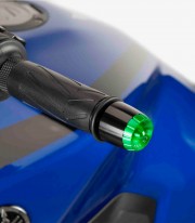 Puig Thruster 22096N+9420V Bar Ends in Green for Yamaha MT-09 (24-25)