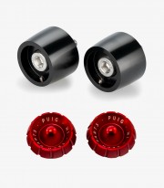 Puig Thruster 22096N+9420R Bar Ends in Red for Yamaha MT-09 (24-25)