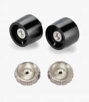 Puig Thruster 22096N+9420P Bar Ends in Silver for Yamaha MT-09 (24-25)