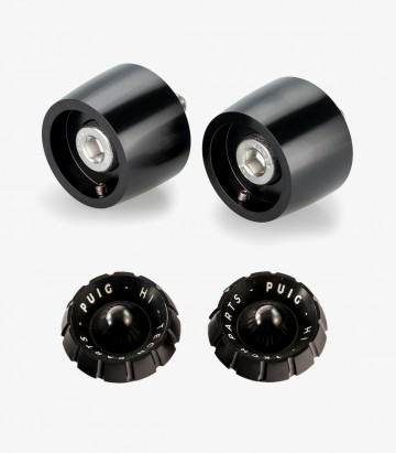 Puig Thruster 22096N+9420N Bar Ends in Black for Yamaha MT-09 (24-25)