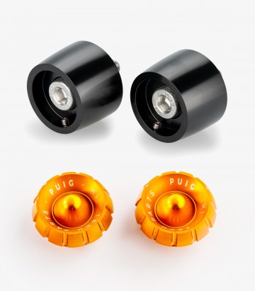 Puig Thruster 22096N+9420O Bar Ends in Golden for Yamaha MT-09 (24-25)