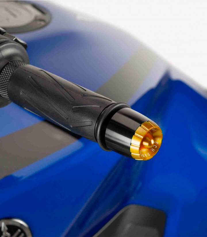 Puig Thruster 22096N+9420O Bar Ends in Golden for Yamaha MT-09 (24-25)