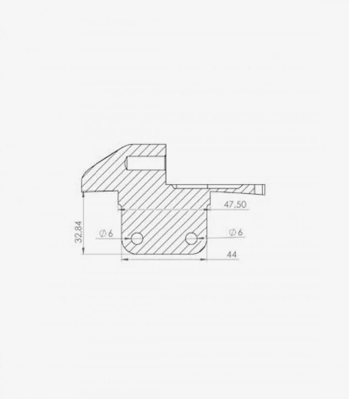 Adaptador retrovisor Puig 9574N lado derecho