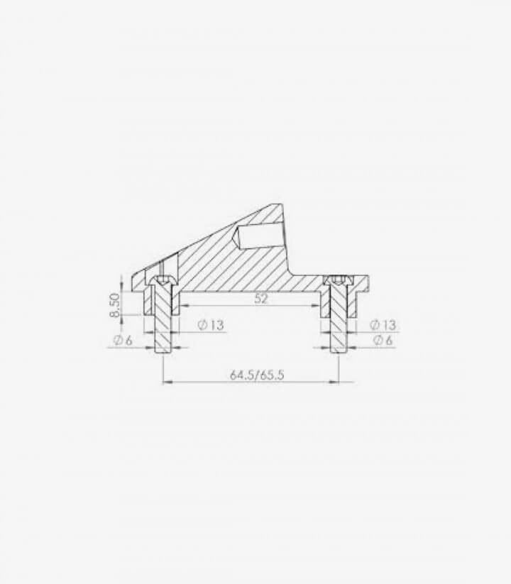Adapter-Set Spiegel Verkleidung Puig 9575Nx2 für BMW C600 Sport (12-15), C650 Sport (16-23)