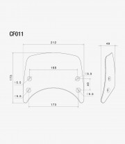 Cúpula Rizoma para varios modelos de BMW, Ducati, Kawasaki, Moto Guzzi y Triumph Plata CF011A