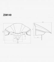 Rizoma Windshield in Black & Carbon Ducati Streetfighter V4 / S / SP (21-24) ZDM149BK