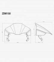 Rizoma Windshield in Black & Carbon Ducati Monster 937 / + / SP (21-25) ZDM150BK