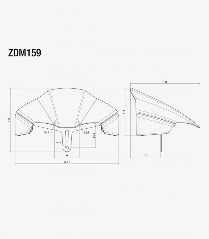 Cúpula Rizoma Ducati Streetfighter V2 / 955 Green (22-24) Plata y Carbono ZDM159AK