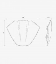 Rizoma Windshield in Black Ducati Diavel V4 / RS (23-26) ZDM166B