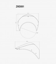 Rizoma Windshield in Matt Black Harley-Davidson 1200 Forty-Eight (16-20) ZHD091BM