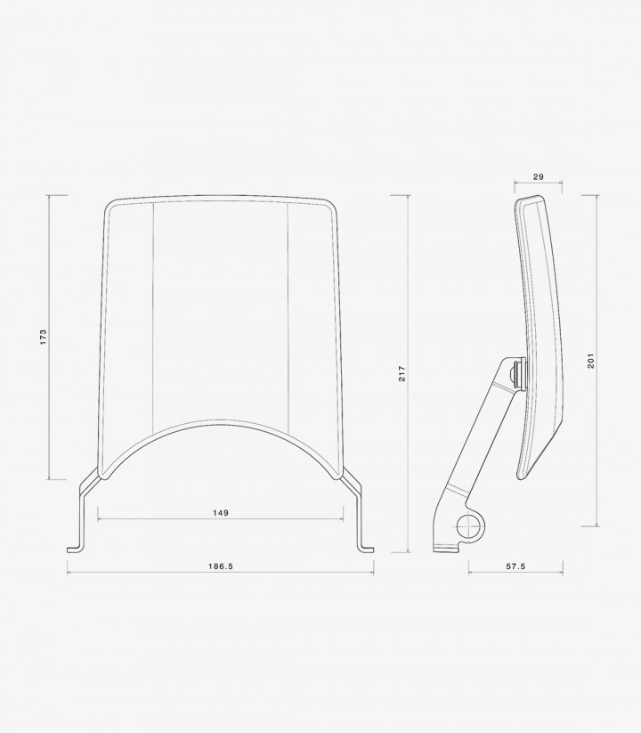 Rizoma Windshield in Silver Yamaha XSR 900 (22-25) ZYF053A