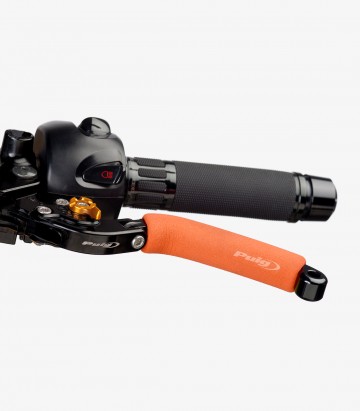 Puig Orange Thermal & Anti-Vibration Lever Covers 7778T
