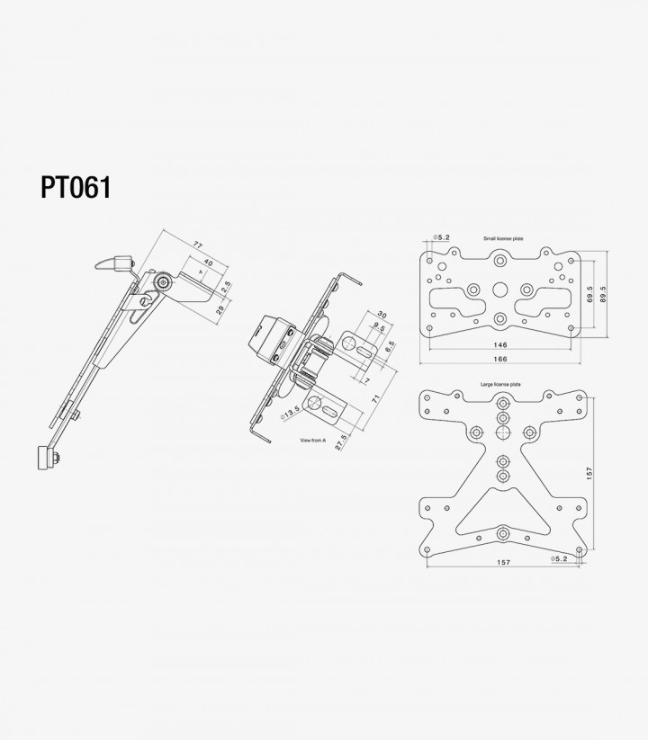 Portamatrículas Rizoma Multifit Universal PT061B
