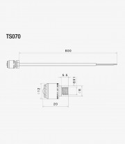Intermitentes Rizoma Light Unit (1 función) Negro Mate TS070BM