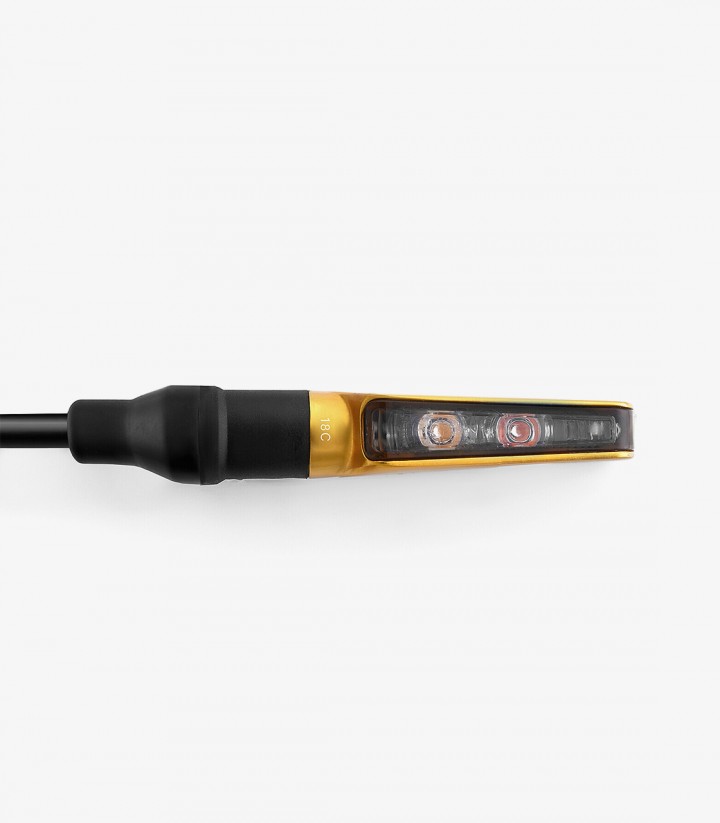 Intermitentes Rizoma Corsa S (3 funciones) Dorados TS115G
