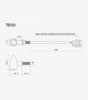 Rizoma Club L Turn Signals (2 functions) Black TS151B