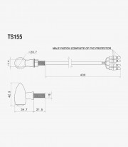 Rizoma Club S Turn Signals (3 functions) Chrome TS155CH