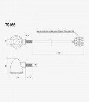 Rizoma Iride S Turn Signals (3 functions) Black TS165B