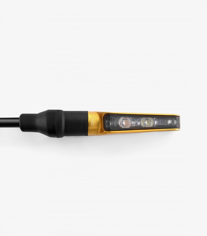 Intermitentes Rizoma Corsa L (2 funciones) Dorados TS111G