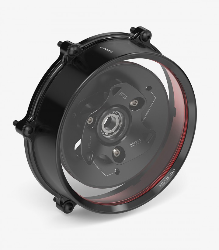 Rizoma Clutch Cover in Black for Ducati Panigale / Streetfighter V4 (18-25) ZDM181B