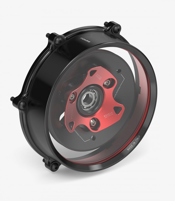 Rizoma Clutch Cover in Red for Ducati Panigale / Streetfighter V4 (18-25) ZDM181R