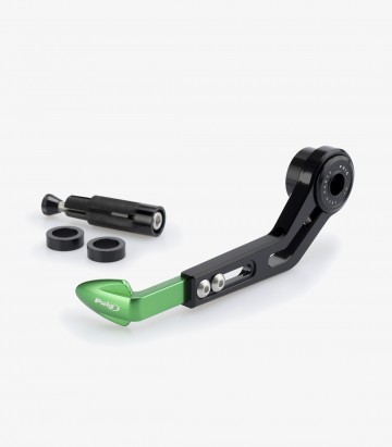 Puig Universal Clutch / Brake Lever Guard in Green 3877V+3765V