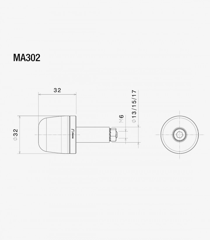 Contrapesos Rizoma Rojos MA302R Universal M6