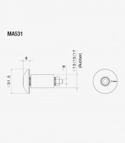 Rizoma Bar Ends in Silver Universal M6 MA531A