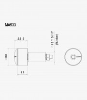Rizoma Bar Ends in Red Universal M6 MA533R
