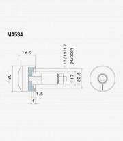 Contrapesos Rizoma Dorados MA534G Universal M6