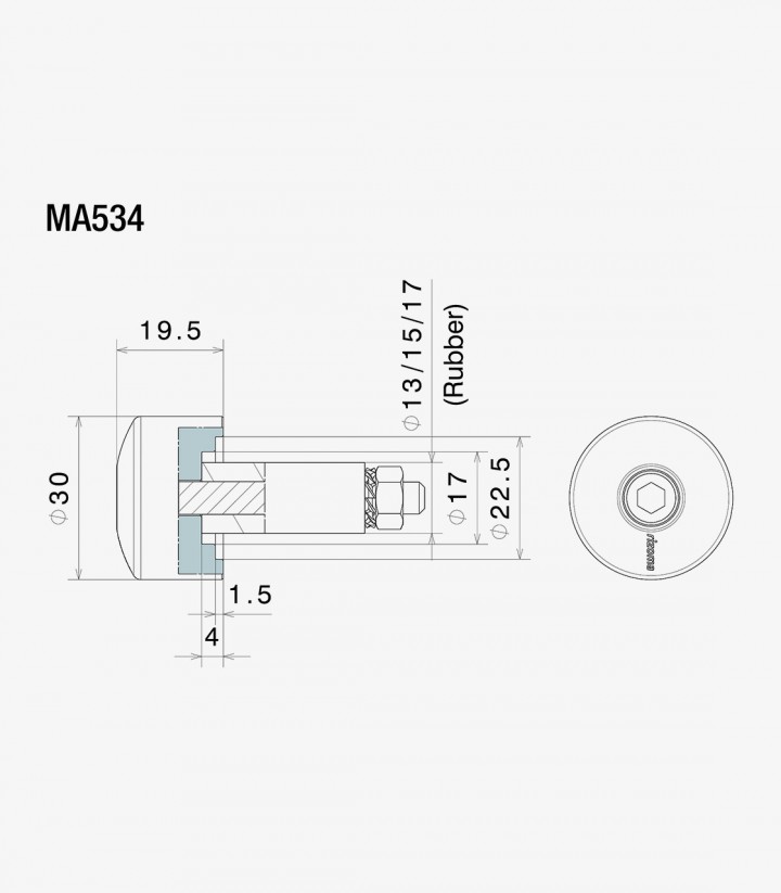 Lenkerendgewichte Rizoma Blau MA534U universal M6