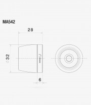 Contrapesos Rizoma Negros Honda CB 750 Hornet (23-25) MA542B