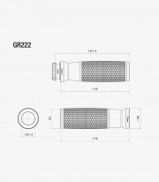 Rizoma Urlo Grips Silver GR222A