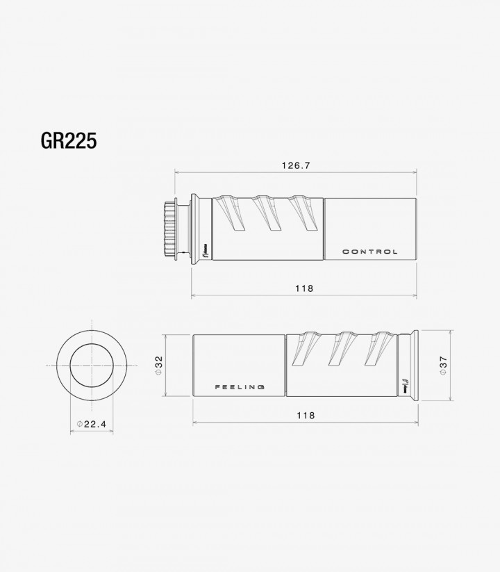 Rizoma Griffe Icon Silber GR225A