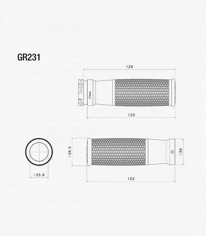 Rizoma Griffe Urlo 25.4 für Harley-Davidson Schwarz GR231BS