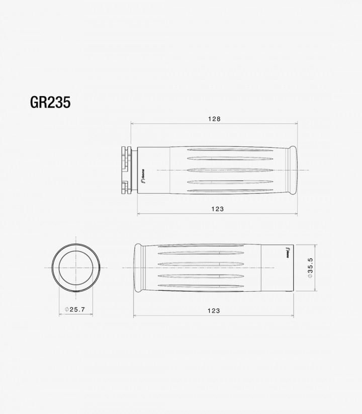 Puños Rizoma Legend 25.4 para Triumph Negros GR235BS