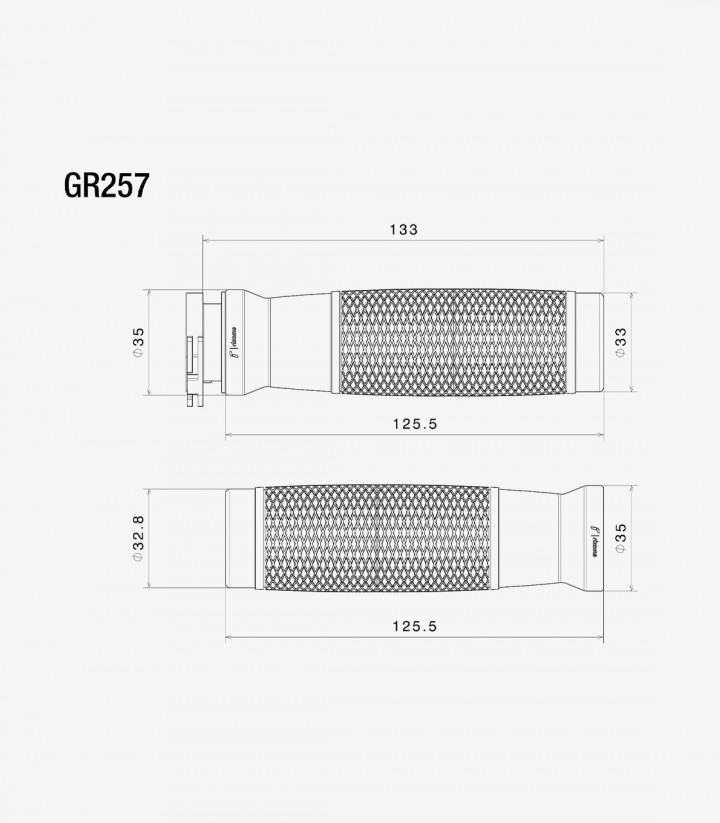 Rizoma Griffe Urlo Schwarz GR257B