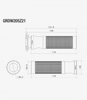Rizoma Sport Ride by Wire Grips Silver GRDW205Z21A