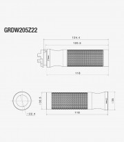 Rizoma Sport Ride by Wire Grips Silver GRDW205Z22A