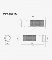 Rizoma Sport Ride by Wire Grips Blue GRDW205ZTH01U
