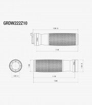 Rizoma Urlo Ride by Wire Grips Black GRDW222Z10B