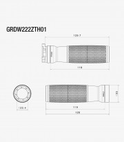 Rizoma Urlo Ride by Wire Grips Black GRDW222ZTH01B
