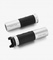 Rizoma Icon Ride by Wire Grips Silver GRDW225Z22A