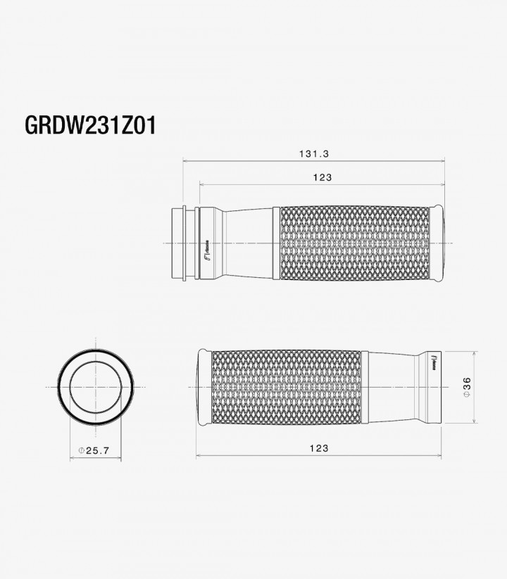 Rizoma Griffe Urlo 25.4 Ride by Wire für Harley-Davidson Schwarz GRDW231Z01BS