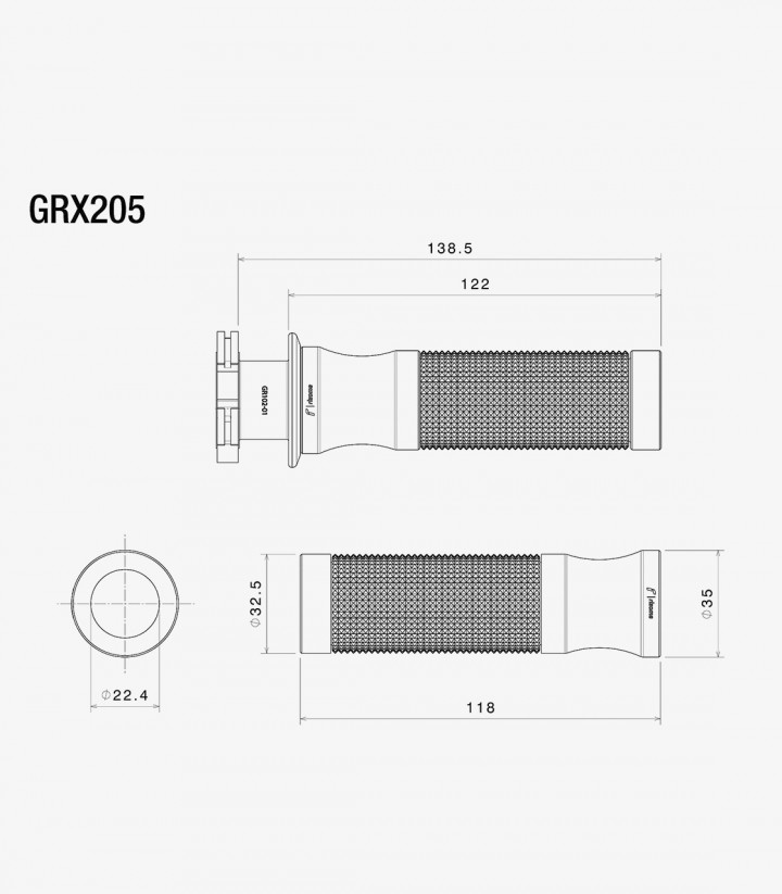 Rizoma Griffe Sport Silber GRX205A